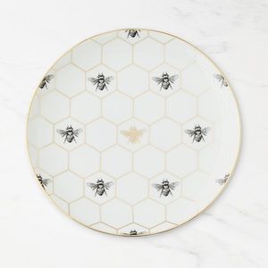 William Sonoma Bee Honeycomb Plates 4 NWT